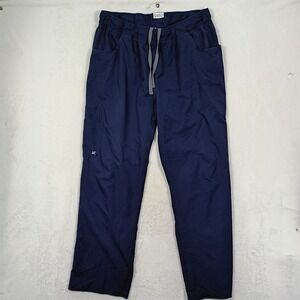 Kalea Scrub Pants Mens XL Navy‎ Blue Elastic Waist Drawstring Cargo Workwear